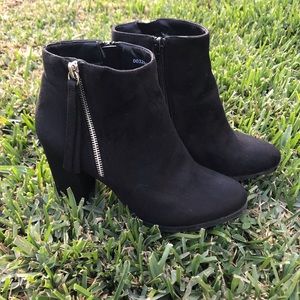 Black Suede Ankle Booties